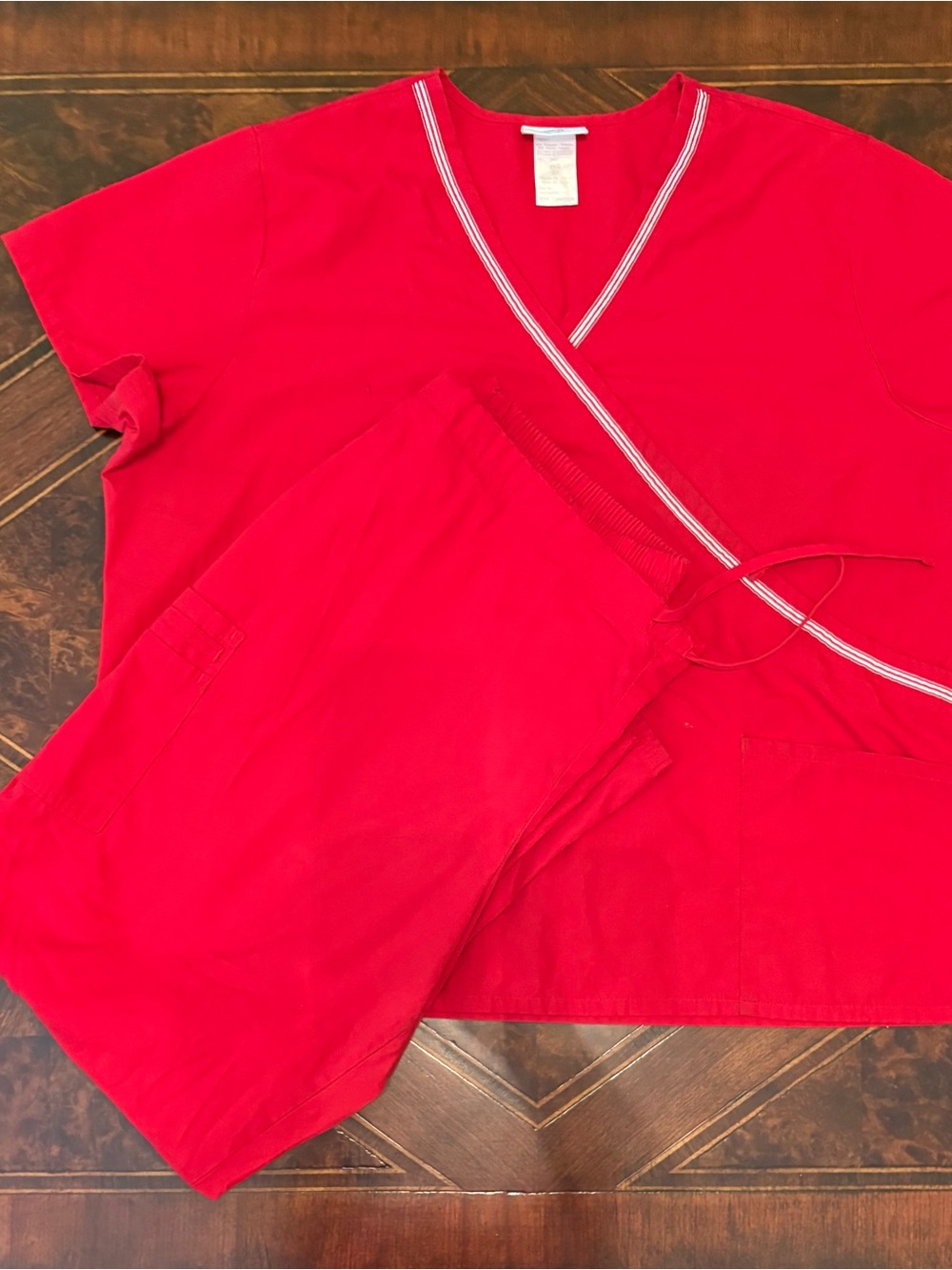 SB Scrubs Women's Red Knit Scrubs 2X